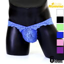 メンズTバック 【La-PommeHomme/ラポーム・オム】 総レース 立体縫製 Tバック 下着 メンズ アンダーウェア パンツ セクシー(4)