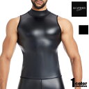 Leather collection/レザーコレクション フェイクレザー ノースリーブ PUレザータンクトップ マッスルタンクトップ メンズ マット 光沢感 ラ...