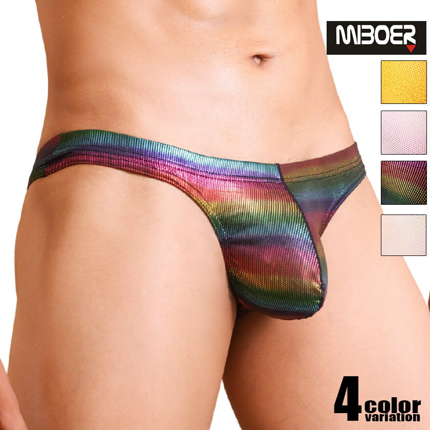 メンズTバック MIBOER/ミボール メタリック ドット 光沢 Tバック 立体縫製 男性下着 メンズ インナー ..