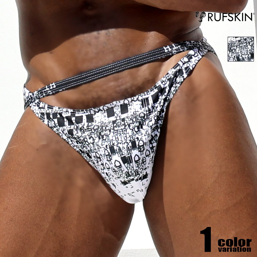 RUFSKIN/ラフスキン AMIAS モノクロ モノグラム 文字 スイムウェア ビキニブリーフ型 メンズ水着 海水パンツ 海パン 男性水着 ビーチウェア CALKINI