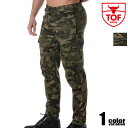 TOF PARIS/Trends Of Friends Army Cargo Pantsアーミーカーゴパンツ 迷彩柄 カモフラージュ ロングパンツ メンズ ボト...