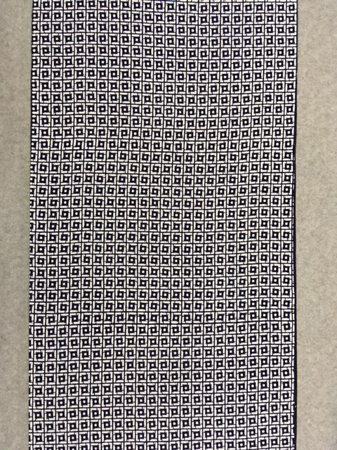 139 [サマーバーゲン] 男物ゆかた 綿100% 反物 日本製 夏祭り 花火大会 盆踊り大会　藍地 正統派 幾何学文様 粋 遊び心 メンズ