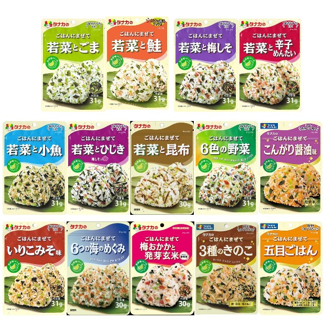 组合, 礼盒 - 田中食品 ごはんにまぜて ふりかけ 14種 各30g【まとめ買い アソート お試し セット品】