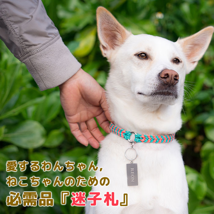 迷子札 オーダーメイド 名入れ彫刻 ドックタグ ネームタグ愛犬 愛猫 わんちゃん ね...