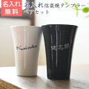ペアセット タンブラー ビールグラス 信楽焼 【名入れギフト・プレゼント・結婚祝い・記念日】信楽焼 泡うま名入れタンブラー ペアセット 送料無料