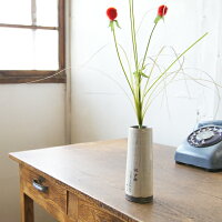 信楽焼名入れ花器モノトーン