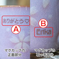 萩焼名入れマグカップ花だより木箱入り