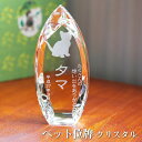【ペット位牌】【オーダーメイド・ペット位牌・クリスタル位牌】【ペット仏器・ペットメモリアル】【ペット供養】メモリアルクリスタル コーン クリア【送料無料・名入れ...