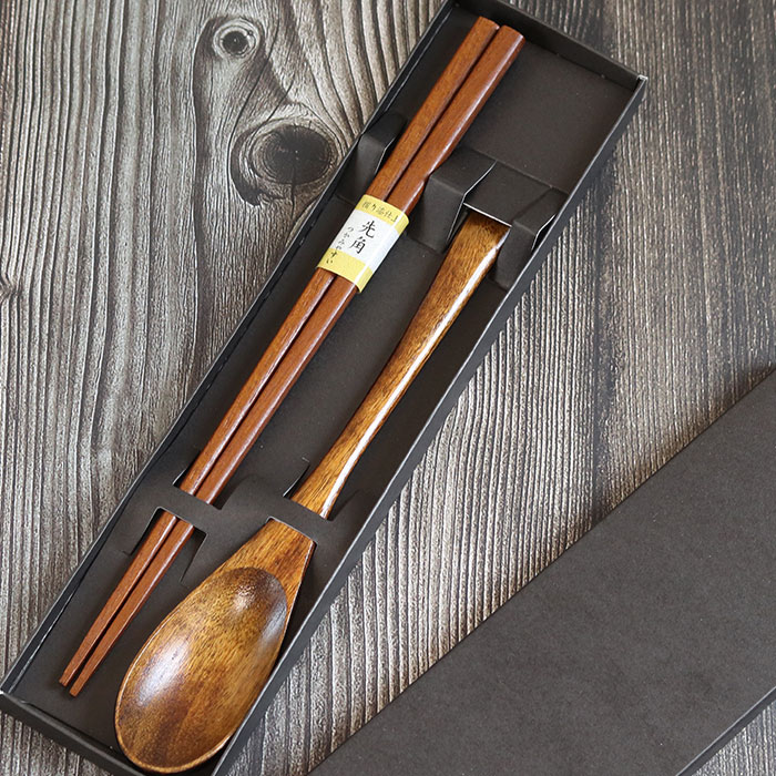 【ポイント20倍】 食洗機対応 箸 スプーン カトラリー 先角 鉄木箸 スプーンセット 箱入り おしゃれ かわいい 男性 女性 贈り物 ギフト プレゼント セッ...