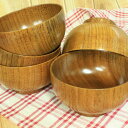 送料無料 どんぶり 木目 約14cm 5客セット トン汁 豚汁 とん汁 具沢山味噌汁 お椀 椀 わん かわいい 木製 木のお椀 おしゃれ まとめ買い