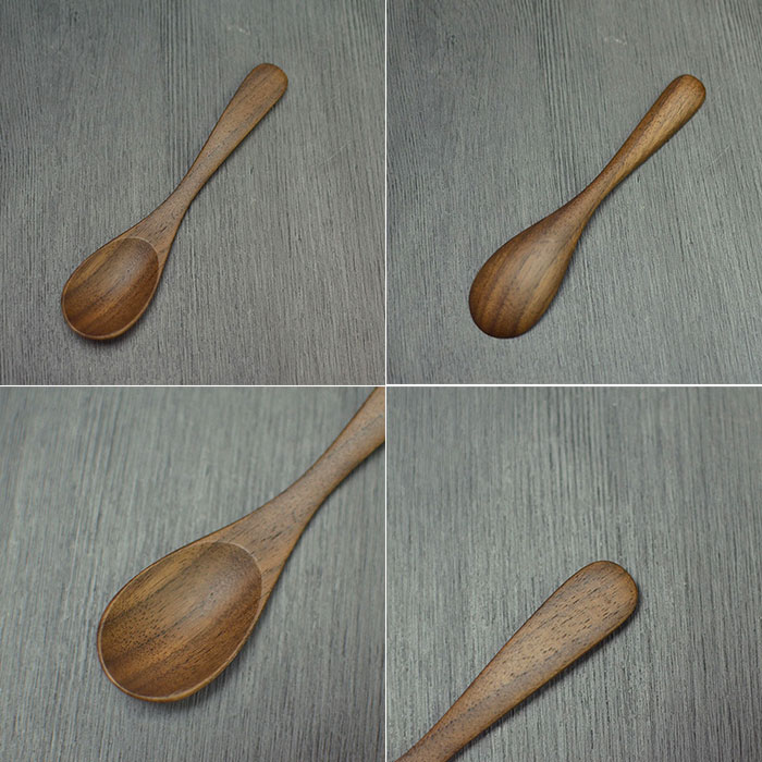 Cuchara y tenedor de madera de nogal. Juego de prueba de cubiertos de nogal. Estilo nórdico. Multiusos. Para casa, cafetería o estilo cafetería. Estilo occidental y japonés. Vajilla japonesa. Artículos de cocina. Madera natural. Para niños. Sencillo. 20key — vista 3