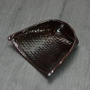 【クーポン配布中 11/4 20時~】 竹 皿 みの皿 籃胎 約13cm おしゃれ プレート さら アジロ編み 竹編み 漆 うるし 漆器 菓子盆 菓子皿 くだもの篭 らんたい 溜塗かご 箕皿 みのざら 訳あり 70key