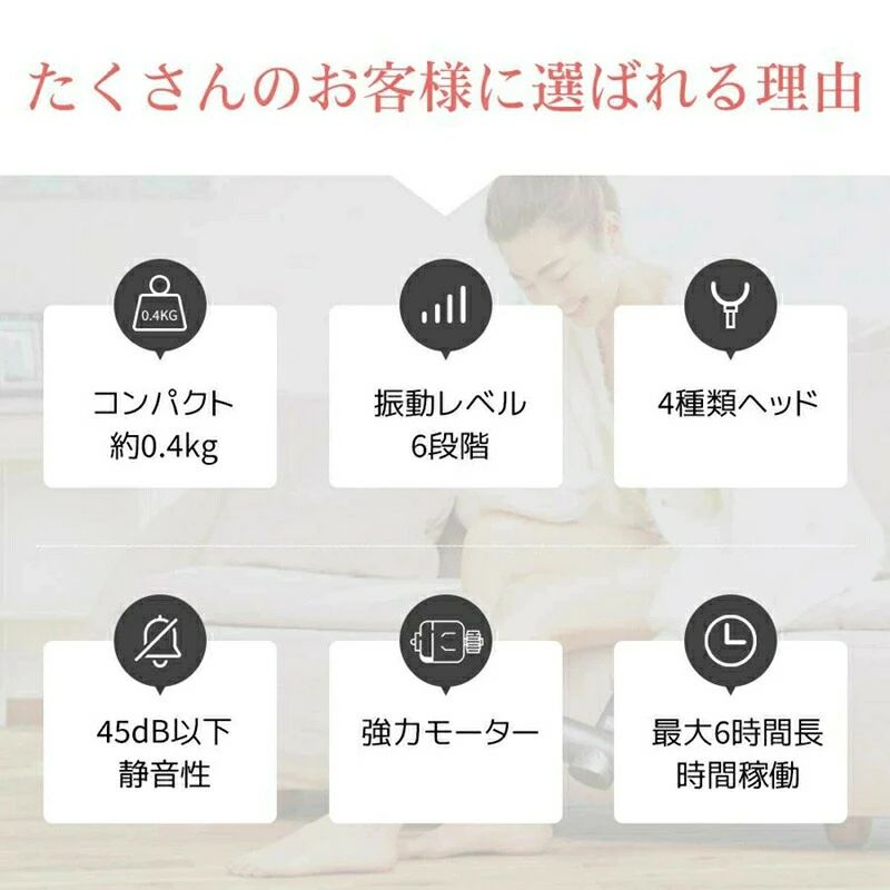 男女兼用 筋膜リリースガン ハンディマッサージャー ストレス解消 全身用 ミニ 小...