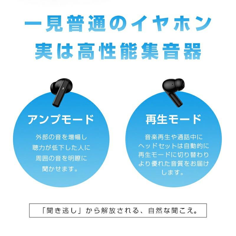 クリア通話 無痛装着 安定通信 高音質 カナル型 ANC+ENCノイズ低減 高齢者向け Blu...