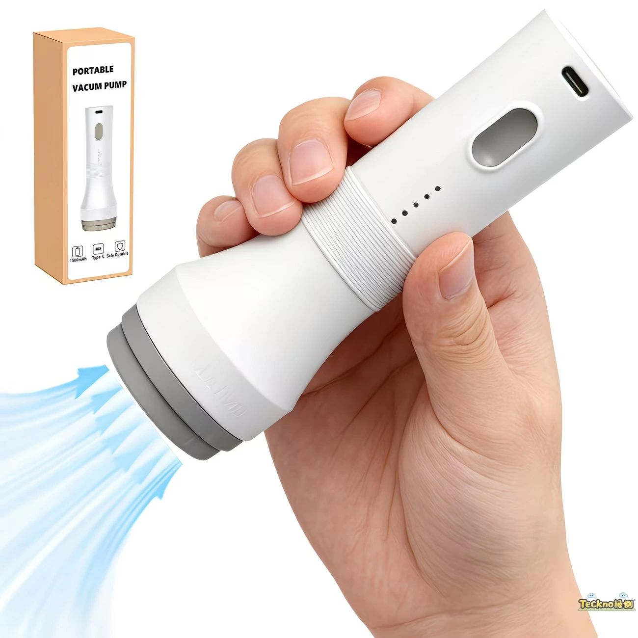 商品情報【5kPa実測吸引性能】高効率タービンモーター搭載。厚手のダウンジャケットも30秒で圧縮可能（※テスト条件：標準サイズ真空袋使用）【1500mAh大容量バッテリー】1回充電で最大60回作動（1回約30秒）。USB-C充電で1.5時間で満充電【IPX4相当防水設計】水滴飛散に対応。湿気の多い洗面所や車内でも安心使用【多用途対応構造】専用ノズル付きで、衣類・布団・おむつ・食品保存袋・化粧品小物など幅広く利用可能 メーカー希望小売価格はメーカーサイトに基づいて掲載していますポータブル真空圧縮ポンプ｜5kPa強力吸引｜1500mAh充電式｜旅行・衣類収納に最適｜Type-C対応・軽量コンパクト 衣類や布団をスッキリ圧縮したい方へ！実測5kPaの強力吸引で空気を素早く排出。Type-C充電＋防水仕様。旅行バッグ・クローゼット・車中泊に活躍。 5