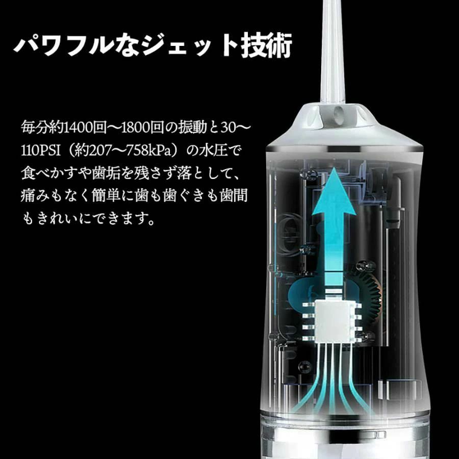 馨琳閣の電動 口腔洗浄機 口内洗浄機 防水 歯ブラシ 携帯型 口腔ケア 歯石取り 電動 usb充電式 歯垢除去｜アングル3