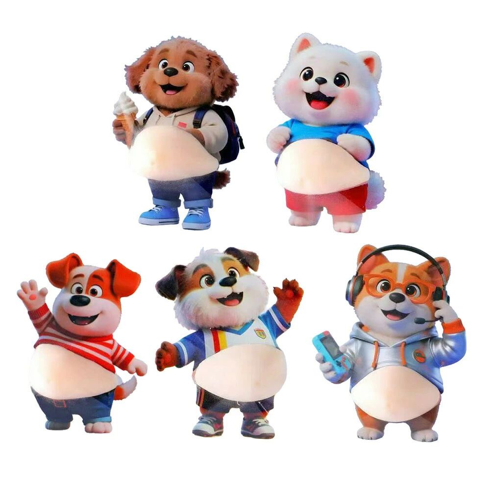 ぷにぷに お腹シール ぷくぷくシール おはじきシール もっちりシール 3D立体シール デブ犬 ぷにぷにシール 犬 もちもち柴犬 デブ ご褒美シール 可愛い 立体 5枚 日記帳用 携帯電話飾り 手帳用 ストレス解消おもちゃ karinkaku-10017436 馨琳閣 パッケージ画像