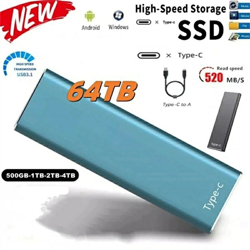 商品詳細 商品内容ポータブル SSD商品特徴ポータブル SSD仕様品質保証◎出品する商品は全て新品未使用です。◎初期不良の場合は到着後1週間以内にご連絡ください。◎初期不良の場合は写真やビデオをご提供下さい、確認後無料で新品交換もしくは御返金致しますのでご連絡下さい。生産国：中国サイズサイズ：サイズ : 写真のとおり形、色、質感が、商品ページ上と実物で異なって見える場合がございます。予めご了承くださいませ。 商品について： 製造中（縫製、染色など）により商品において色味や柄、サイズに若干の誤差や、生地を織る際に糸の継ぎ目や多少のほつれ等が生じる場合がございますが、品質上の問題ではございませんのでご了承の上お買い求めくださいませ。 手作り商品でございますから、画像と若干異なる場合も御座います。 モデルに使用している小物、アクセサリ等はセット内容に含まれません。 発送上の状態によって商品がシワになる場合がございます。予めご了承くださいませ。 発送について： 即納商品以外で、メーカーから取り寄せを致しますので、7日間前後お時間を頂いております。 在庫確認、配送状況、休日を間にする事により、予定より遅くなる可能性がございます。 当店ではラッピングのサービスを行っておりません、ご了承くださいませ。 メールについて： メール返信とご注文対応は、平日10：00〜18：00頃に対応しております。 携帯メールでの登録は迷惑メールによりメールが届かない場合がございます。 返品について： 返品ご希望の際は商品到着から7日以内に必ず当店までご連絡をお願いいたします。 ご連絡がない場合の返品はご遠慮ください。 ご連絡を頂けましたらスムーズに対応できますので、ご協力いただけますようお願い申し上げます。