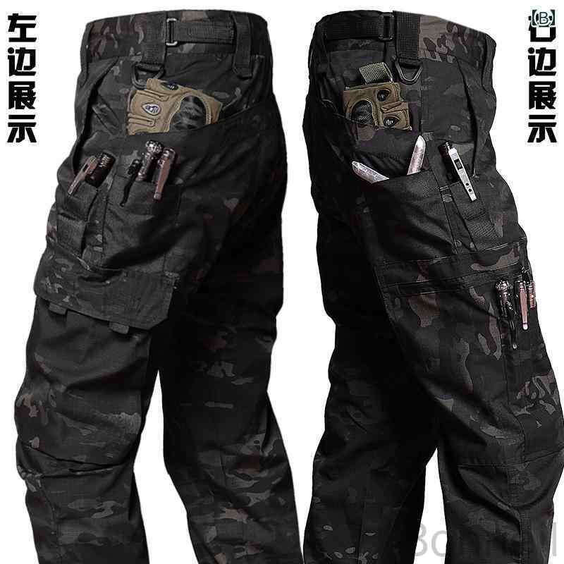馨琳閣の防水 高機能 タクティカルパンツ メンズ 男性用 特殊部隊向け 多機能ポケット付き 迷彩柄 作業用ワークパンツ 通勤 普段使い カジュアルパンツ 軍用設計で耐久性抜群 軽量で動きやすい最新モデル｜アングル3