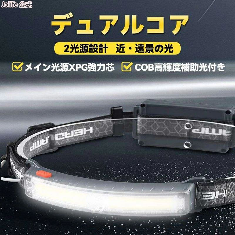 商品仕様仕様【センサーモード防水】 高感度のセンサーチップを内蔵し、希望な輝度で操作ボタンを3秒間長押しすると直ぐジェスチャーセンサーモードに入り、15 cm以内の手の動きを感知することができ、スイッチの操作が不便な場合でも点灯/消灯が可能です。制品の防水レベルはIPx44で、雨が降っても目の前の道を照らすことができて、悪天候を恐れません。【高輝度800lm】 発光素子はXPG+COBの組み合わせで、輝度は800 lmに達し、輝度操作順調:「COB低輝度」-「COB高輝度」-「XPG低輝度」-「XPG高輝度」-「全素子点灯」-「点滅フラッシュ」。マルチの明るさ選択肢があって、ご使用のニーズに最大限対応し、高輝度の点滅機能は周り警告、救助などのタイミングで適用します。【充電式電池残量】 USB-C充電式で、大容量バッテリーを内蔵し、最大輝度で4時間の連続点灯が可能です。充電ポートに電池残量指示ライトが付いており、出掛ける前に残量に応じて充電する参考になります。【安心のサービス】 何時でもお客様の買い物を楽しんで頂くために努力しています。出荷前に製品の品質と機能の完全性を確認します。万が一、不具合が発生したら、こちらのカスタマーサービスにご連絡いただければ、無料交換をご提供致します。【XPG+COB 高輝度】 XPG+COBの電球組み合わせで超高輝度があり，ジェスチャーセンサーを内蔵し、230°の照射範囲、また防水機能を付き、夜でも悪天候でも心配しないでしょう。最新型のヘッドライトです。停電対策、アウトドアキャンプ、ランニング、ライディング、登山、釣り、工事作業など様々なシーンに適しています 。関連キーワード ヘッドライト ヘッドライト 充電式 ヘッドライト 登山 ledヘッドライト ヘッドライト 電池式 led ヘッドライト ヘッドランプ ヘッドライト 防水 ヘッドライト led メーカー希望小売価格はメーカー商品タグに基づいて掲載しています。商品仕様仕様【センサーモード防水】 高感度のセンサーチップを内蔵し、希望な輝度で操作ボタンを3秒間長押しすると直ぐジェスチャーセンサーモードに入り、15 cm以内の手の動きを感知することができ、スイッチの操作が不便な場合でも点灯/消灯が可能です。制品の防水レベルはIPx44で、雨が降っても目の前の道を照らすことができて、悪天候を恐れません。【高輝度800lm】 発光素子はXPG+COBの組み合わせで、輝度は800 lmに達し、輝度操作順調:「COB低輝度」-「COB高輝度」-「XPG低輝度」-「XPG高輝度」-「全素子点灯」-「点滅フラッシュ」。マルチの明るさ選択肢があって、ご使用のニーズに最大限対応し、高輝度の点滅機能は周り警告、救助などのタイミングで適用します。【充電式電池残量】 USB-C充電式で、大容量バッテリーを内蔵し、最大輝度で4時間の連続点灯が可能です。充電ポートに電池残量指示ライトが付いており、出掛ける前に残量に応じて充電する参考になります。【安心のサービス】 何時でもお客様の買い物を楽しんで頂くために努力しています。出荷前に製品の品質と機能の完全性を確認します。万が一、不具合が発生したら、こちらのカスタマーサービスにご連絡いただければ、無料交換をご提供致します。【XPG+COB 高輝度】 XPG+COBの電球組み合わせで超高輝度があり，ジェスチャーセンサーを内蔵し、230°の照射範囲、また防水機能を付き、夜でも悪天候でも心配しないでしょう。最新型のヘッドライトです。停電対策、アウトドアキャンプ、ランニング、ライディング、登山、釣り、工事作業など様々なシーンに適しています 。関連キーワード ヘッドライト ヘッドライト 充電式 ヘッドライト 登山 ledヘッドライト ヘッドライト 電池式 led ヘッドライト ヘッドランプ ヘッドライト 防水 ヘッドライト led