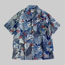 【HOUSTON】INDIGO LINEN ALOHA SHIRT