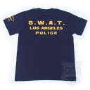 Police S.W.A.T Special Weapons And Tactics 特殊武装戦術部隊 Tシャツ ネイビ-
