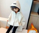 パーカー 90/100/110/120/130/140/150 アウター コート 子供服女の子 キッズ 女の子 ホワイト 裏起毛 子ども服 ジュニア フリース ...