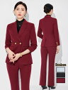 ママ レディース 「上着+パンツ」2点セットアップ 制服 リクルートスーツ 20代30代40代 発表会 ビジネススーツ コート オフィス 大きいサイズ 3色 パ...