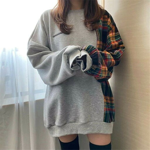 ボリューム袖 トレーナー カジュアル ゆったり チェック 秋 ス ゆるっと シンプル 着回し抜群 フリル袖 お洒落 トレーナー 重ね着 春 トレンド 無地 長袖 異素材切り替え レディース 大きいサイズ バイカラー 着?せ ボリューム袖 トレーナー カジュアル ゆったり チェック 秋 ス ゆるっと シンプル 着回し抜群 フリル袖 お洒落 トレーナー 重ね着 春 トレンド 無地 長袖 異素材切り替え レディース 大きいサイズ バイカラー 着?せ