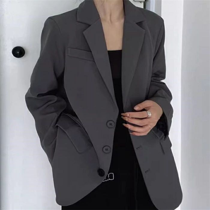 長袖 大きいサイズ シンプル ジャケット ジャケット カジュアル 春服 冬新作 フォーマル 秋服 アウター ス 通勤 ストレッチ ブラック ミディアム丈 レディース アウター テーラード