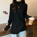 セーター フェミニン ニット ゆったり ス 黒 レディース 40代 ハイネック タートルネック 20代 30代 ベーシック 大人 シンプル 長袖 体型カバー 可愛い カジュアル 春 ブラック ベージュ 50代 リブ 秋 カットソー 冬 エレガント