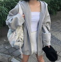 あったか トレーナー パーカー グレー ホワイト コート 体型カバー 長袖 おしゃれ 学院 ジャケット ブラック レディース カジュアル フード付き ス 無地 厚手 秋新作 パーカー アウター ゆったり(4)