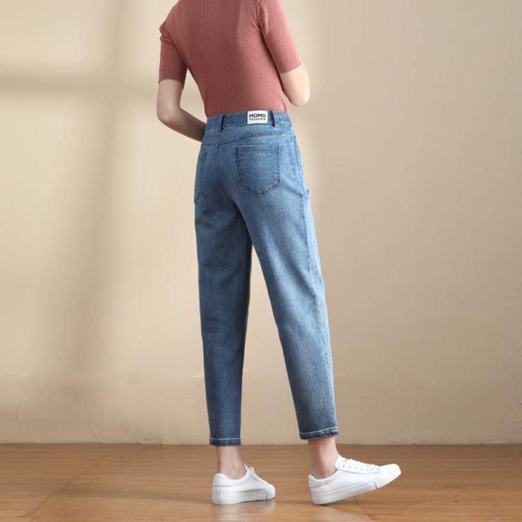 スリム レディースズボン 純色 デニムパンツ 春新作 ヴィンテージ ジーパン 九分丈パンツ ストレートデニム 着痩せ ボトムス カジュアルパンツ ハイウェスト お洒落 レディース 春夏 送料無料ジーンズ