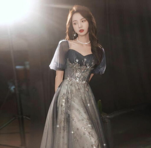 洋風 クラシック メッシュ ウェディングドレス グレー 宴会 結婚式 イブニングドレス 成人式 ロング丈ワンピース 半袖 星柄 Aライン イベント 披露宴 演奏会 大きサイズ 20代30代40代 XS S M L XL XXL 洋風 クラシック メッシュ ウェディングドレス グレー 宴会 結婚式 イブニングドレス 成人式 ロング丈ワンピース 半袖 星柄 Aライン イベント 披露宴 演奏会 大きサイズ 20代30代40代 XS S M L XL XXL