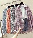 冷房対策 夏物 長袖シャツ シャツ チェックシャツ レディース シャツ ス チェック チェック柄 春物 UVカット レディース