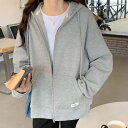 レディースパーカー ルームウェア 韓国 裏起毛 スウェット パーカー ゆったり 体型カバー アウター フード付き トップス ジャケット ジップパーカー レディース シンプル 部屋着 春 無地 秋 ジップアップ カーディガン 送料無料