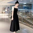ファッション メイクアップアーティスト 無地 美容師 きれいめ ロング丈 大人 女子会 L カジュアル ワンピース かわいい おしゃれ 甘い 韓国 シンプル 3色展開 夏 XL 大人可愛い M 30代 上品 袖あり Aライン 20代 ネイリスト パフスリーブ S 半袖 2XL レディース デート