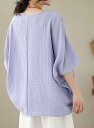 きれいめ 主役級 シンプル トップス 綿 上品 Tシャツ カジュアル リネン ラフ コットン 送料無料 存在感 カットソー 7分袖 ブラウス かわいい プルオーバー アシンメトリー ドルマンスリーブ 個性的 こなれ感 ラウンドネック 麻 レディース 大人可愛い Tシャツ ミディアム丈
