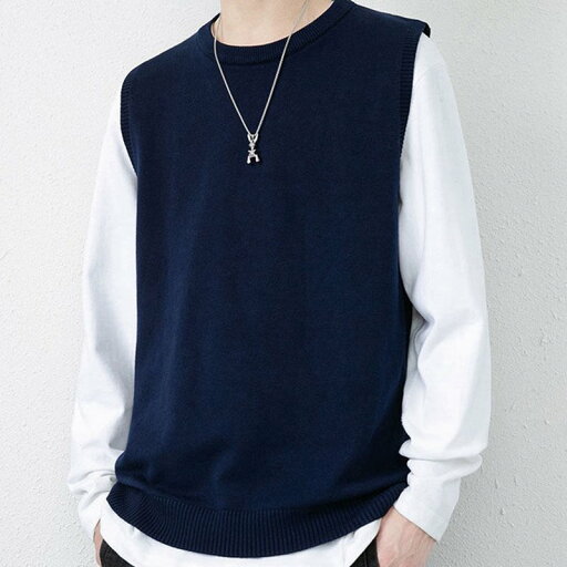 カジュアル 大きいサイズ お出かけ 毛玉防止 通勤 通学 着回し レイヤード 暖かい チョッキ 2XL 丸首 ストリート ニット ネイビー 無地 洗える メンズ 重ね着 春秋 ゆったり 綿 セーター カジュアル 大きいサイズ お出かけ 毛玉防止 通勤 通学 着回し レイヤード 暖かい チョッキ 2XL 丸首 ストリート ニット ネイビー 無地 洗える メンズ 重ね着 春秋 ゆったり 綿 セーター