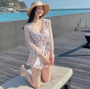 レディース キュート かわいい 大人可愛い ビーチ ガーリー モテ 海 水着 こなれ感 存在感 個性的 長袖 シフォン 送料無料 XL L カジュアル セクシー 主役級 リゾート パープル スイムウェア フリル 夏 2XL シック シンプル ワンピース 上品 スイムウェア きれいめ 羽織 M