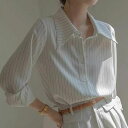 20代 大人 春物 XL ス ストライプ カジュアル M きれいめ 通勤 レディース シャツ ブラウス 2XL 40代 30代 L オーバーサイズ ゆったり ス...