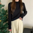 インナー トップス レディース ハイネック ニットセーター ニットソー 裏起毛 着痩せ 長袖 ニット 厚手 Tシャツ 裏フリース 肌着 裏ボア ロンT 暖かい あったか インナー カットソー シンプル 無地 ゆったり カジュアル 大きいサイズ かわいい おしゃれ プルオーバー(4)