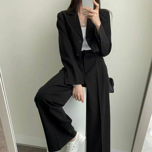おしゃれ ワイドパンツ 春 韓国ファッション ジャケット 上下セット パンツスーツ ショート丈 卒業式 レディース フォーマルスーツ 入学式 母 ママスーツ ビジネススーツ シンプル きれいめ 通勤 セットアップ おしゃれ ワイドパンツ 春 韓国ファッション ジャケット 上下セット パンツスーツ ショート丈 卒業式 レディース フォーマルスーツ 入学式 母 ママスーツ ビジネススーツ シンプル きれいめ 通勤 セットアップ