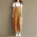 大きいサイズ ボトムス オーバーオール オールインワン チノパン 仕事着 パンツ ビッグシルエット サロペット 絞り裾 作業着 レディース 作業服 薄手 マタニ...