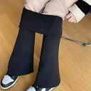 フレアパンツ 美脚パンツ 超ストレッチ スキニーパンツ ストレッチパンツ ロング丈 速乾 タイト レギンス ウエストゴム 裏起毛 春 秋 冬
