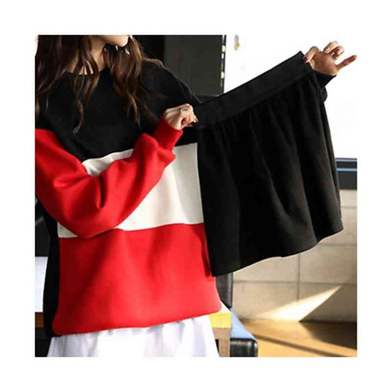 付け裾 つけ裾 レディース 重ね着風 ストレート裾 スリット レイヤードTシャツ レイヤードトップス 綿 無地 ウエストゴム レイヤードカットソー ゆったり 体型カバー きれいめ おしゃれ