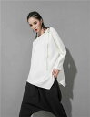 ロングTシャツ アシンメトリーTシャツ 秋 長袖 オシャレ 不規則 変形 個性的 春 モード系 トップス カジュアル レディース 無地 Tシャツ おしゃれ 大きいサイズ ゆったり プルオーバー きれいめ アシメトリー 体型カバー 40代 トップス カットソー 30代 原宿系