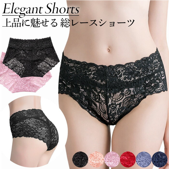 総レースショーツ レディース 透ける スタンダード フルバック 深ばき ストレッチ ひびかない 伸縮 透け感 上品 エレガント 花柄 レース 大きいサイズ wf2205 プレゼント ギフト 母の日 父の日 敬老の日 バレンタイン ホワイトデー クリスマス
