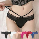 Tバック レディース バックリボン サイドストリング 腰ゴム紐 レース セクシー ストレッチ かわいい おしゃれ インナー 下着 黒 白 赤 青 S M L rt-021(4)