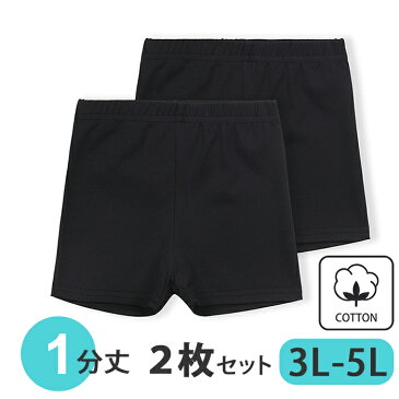 【1分丈・2枚組】レギンス　スパッツ　スカートパンツ中高生　レディース（3L〜5L）（l129）
